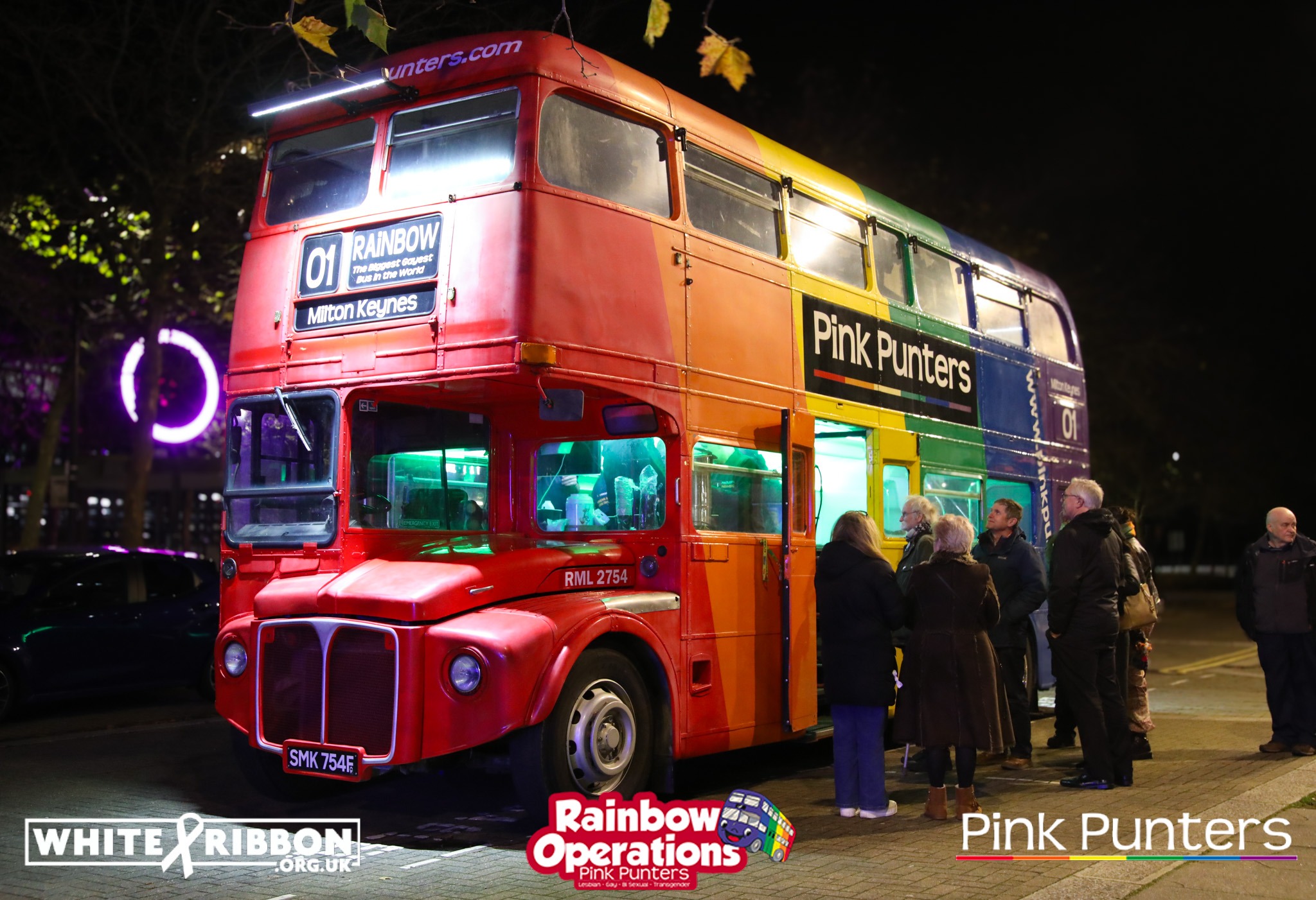 The Pink Punters Rainbow Bus